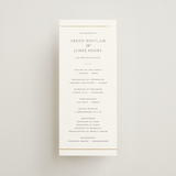 "Opulence" - Wedding Programs in Pearl by Stacey Meacham - Front