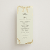 "All Tied Up" - Wedding Programs in Champagne by Chris Griffith - Front