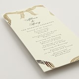 "All Tied Up" - Wedding Programs in Champagne by Chris Griffith - Detail