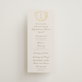 "Manuet" - Wedding Programs in Vanilla by Petra Kern - Front