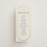 "oval" - Wedding Programs in Sandstone by Lori Wemple - Front