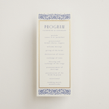 "Tiled Romance" - Wedding Programs in Dynasty Blue by Ana de Sousa - Front