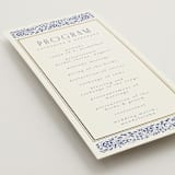 "Tiled Romance" - Wedding Programs in Dynasty Blue by Ana de Sousa - Detail