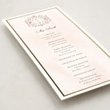 "Embrace" - Wedding Programs in Peony by Susan Moyal - Detail
