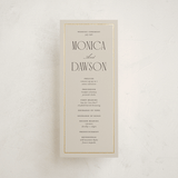 "Luxe Lines" - Wedding Programs in Champagne by Kristin Oliversen - Front