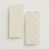 "Luxe Lines" - Wedding Programs in Champagne by Kristin Oliversen - Back of Card Options