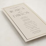 "Luxe Lines" - Wedding Programs in Champagne by Kristin Oliversen - Detail