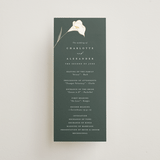 "Elegant Lillies" - Wedding Programs in Forest by Stacey Meacham - Front