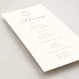 "Monatuk" - Wedding Programs in Fog by Ashlee Townsend - Detail