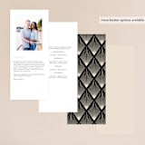 "Deco Fan Border" - Wedding Programs in Classic White by Kelly Schmidt - Back of Card Options
