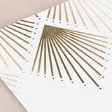 "Deco Fan Border" - Wedding Programs in Classic White by Kelly Schmidt - Detail