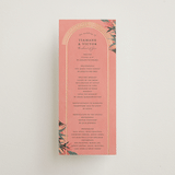 "Birds of Paradise" - Wedding Programs in Coral by Julie Hebert - Front