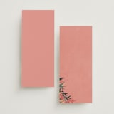 "Birds of Paradise" - Wedding Programs in Coral by Julie Hebert - Back of Card Options