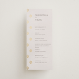 "Shraddha" - Wedding Programs in Celestial by Deynaaz Daraei - Front