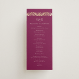 "Amber Palace" - Wedding Programs in Garnet by Chris Griffith - Front