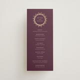"Arunima" - Wedding Programs in Plum by Randi Cirelli - Front