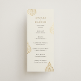 "Henna Stamp" - Wedding Programs in Champagne by Oma N. Ramkhelawan - Front