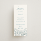 "waves" - Wedding Programs in Aqua by Jessie Steury - Front