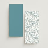 "waves" - Wedding Programs in Aqua by Jessie Steury - Back of Card Options