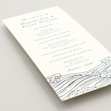 "waves" - Wedding Programs in Aqua by Jessie Steury - Detail