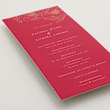 "Double Peony" - Wedding Programs in Ruby by Janean Hinger - Detail