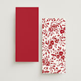 "Garden Vines" - Wedding Programs in Ruby by Yaling Hou Suzuki - Back of Card Options