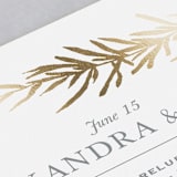 "Simple Sprigs" - Wedding Programs in Golden by Erin Deegan - Detail