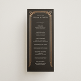 "Geometric Deco" - Wedding Programs in Midnight by GeekInk Design - Front