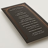 "Geometric Deco" - Wedding Programs in Midnight by GeekInk Design - Detail