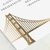 "Golden Gate Bridge" - Wedding Programs in Cloud by Hooray Creative - Detail