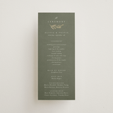 "Leaves" - Wedding Programs in Moss by Kelly Schmidt - Front