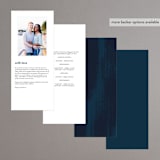 "Gold Leaf" - Wedding Programs in Indigo by Kelly Schmidt - Back of Card Options