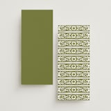 "Inlay Frame" - Wedding Programs in Avocado by Katharine Watson - Back of Card Options