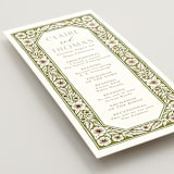 "Inlay Frame" - Wedding Programs in Avocado by Katharine Watson - Detail