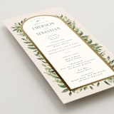 "Bliss" - Wedding Programs in Champagne by Leah Bisch - Detail