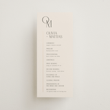 "Modern Corner" - Wedding Programs in Linen by Kelly Schmidt - Front