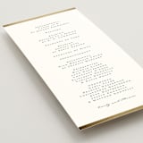 "Defined" - Wedding Programs in Snow by mo kelley - Detail