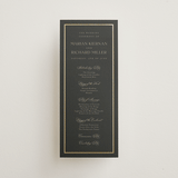"Timeless Charm" - Wedding Programs in Charcoal by Lucrecia Caporale - Front