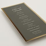 "Hillside" - Wedding Programs in Graphite by Everett Paper Goods - Detail
