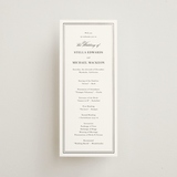 "Polished" - Wedding Programs in Cotton by Jennifer Postorino - Front