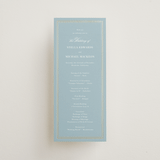 "Polished" - Wedding Programs in Powder Blue by Jennifer Postorino - Front