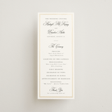 "Traditionalist" - Wedding Programs in Snow by Sarah Brown - Front