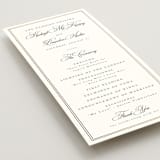 "Traditionalist" - Wedding Programs in Snow by Sarah Brown - Detail