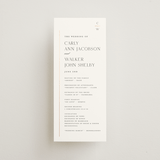 "Understated Elegance" - Wedding Programs in Cotton by Stacey Meacham - Front