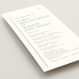 "Understated Elegance" - Wedding Programs in Cotton by Stacey Meacham - Detail