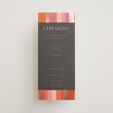 "Patchwork Border" - Wedding Programs in Fruit Punch by Morgan Kendall - Front