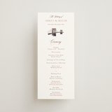 "Brooklyn Bridge" - Wedding Programs in Chiffon by Cass Loh - Front