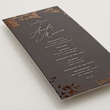 "Bliss" - Wedding Programs in Cocoa by Leah Bisch - Detail
