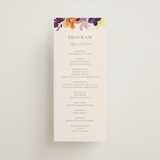 "Bouquet" - Wedding Programs in Cream by Lori Wemple - Front