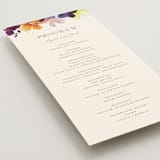 "Bouquet" - Wedding Programs in Cream by Lori Wemple - Detail
